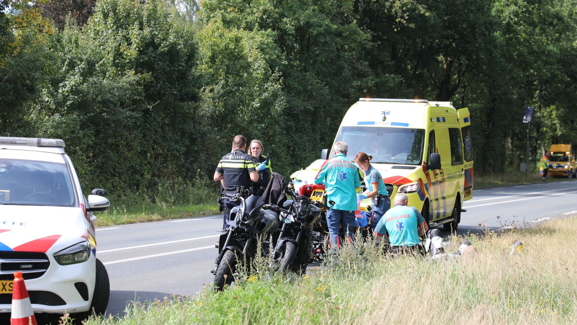 Motorrijder gewond bij ongeval in Harskamp