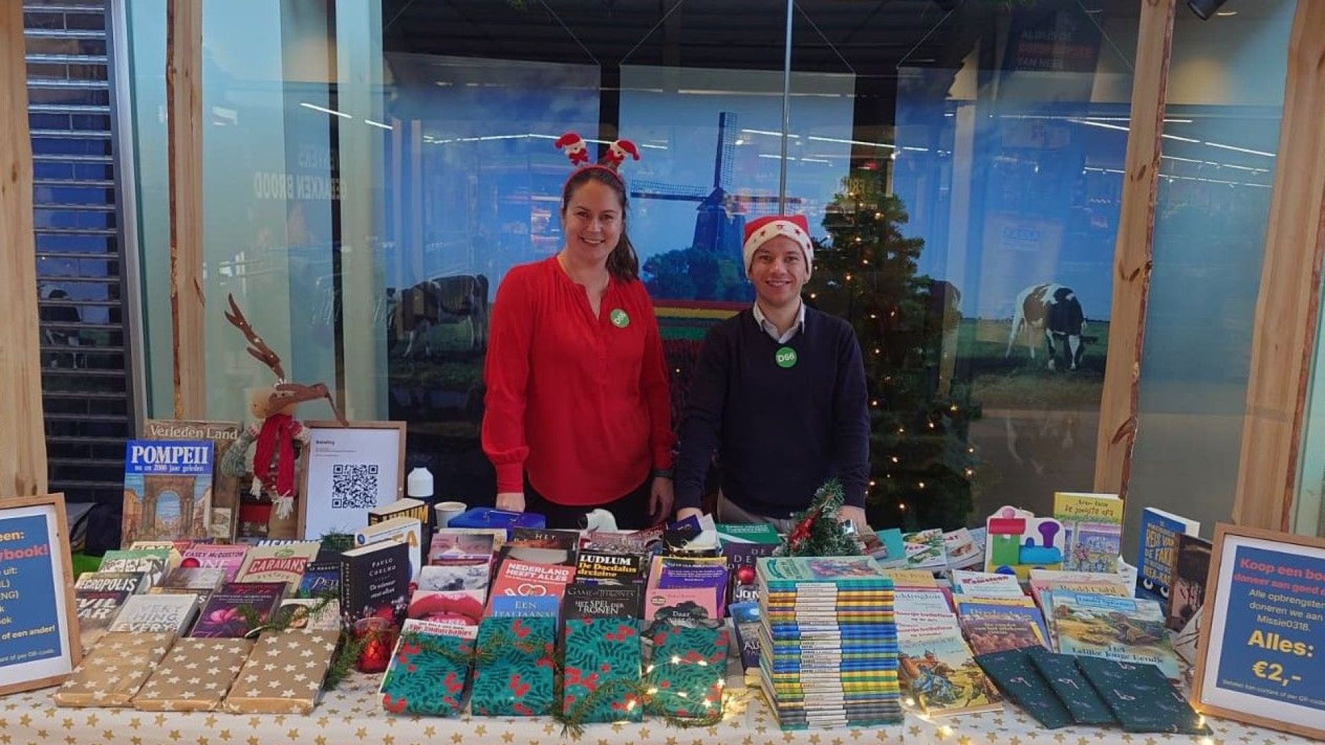 D66 Veenendaal haalt 418 euro op voor Voedselbank