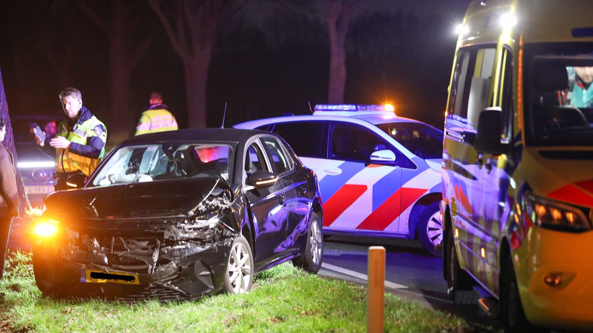 Veel schade bij ongeval N224 Renswoude
