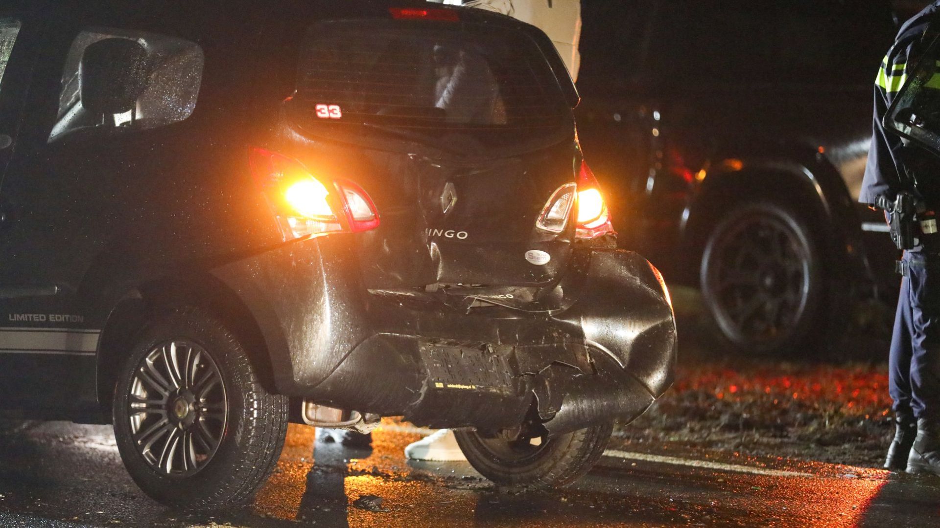 Schade bij botsing N224 Renswoude