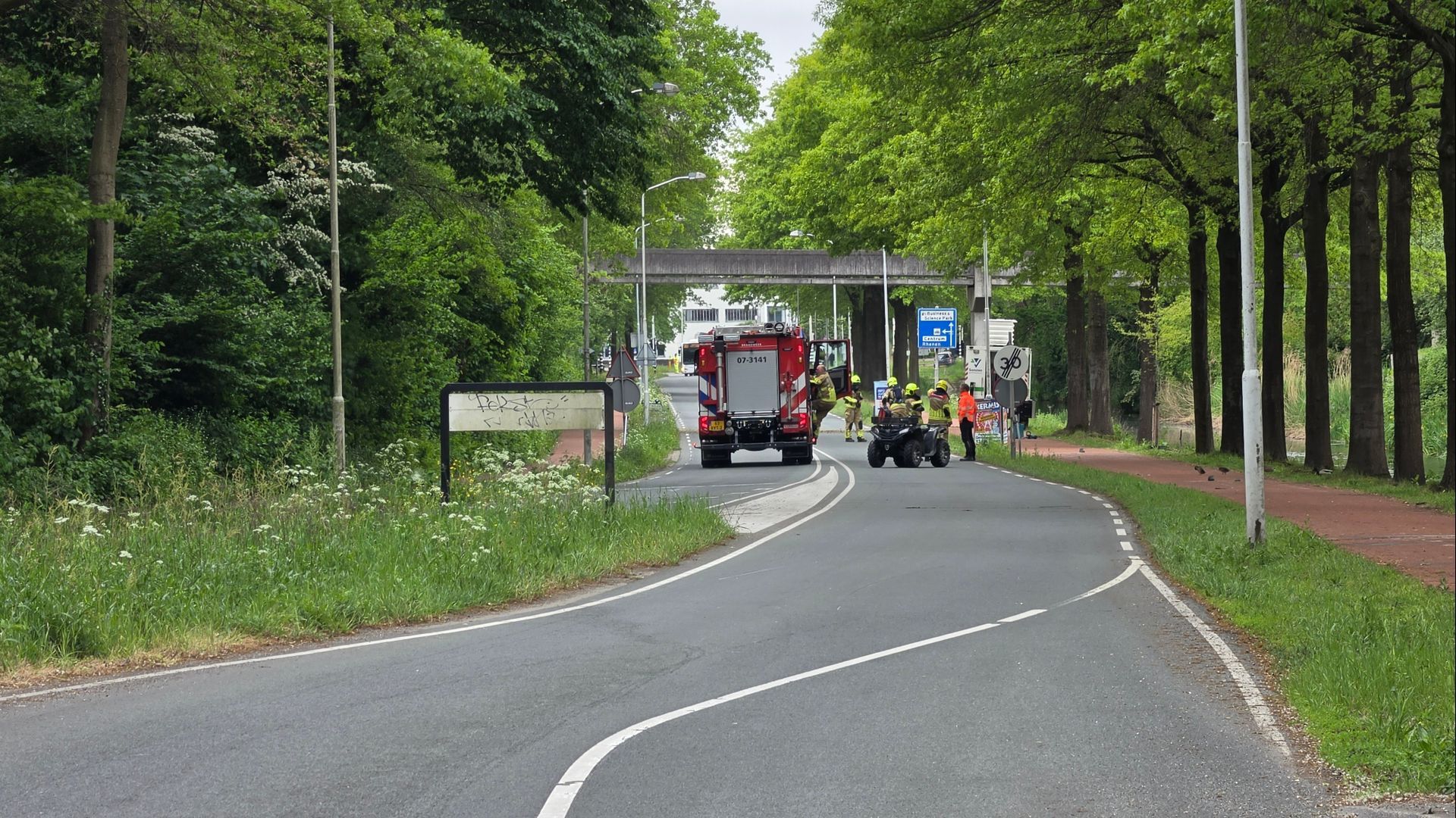 Nijenoord Allee afgesloten door gaslek in Wageningen