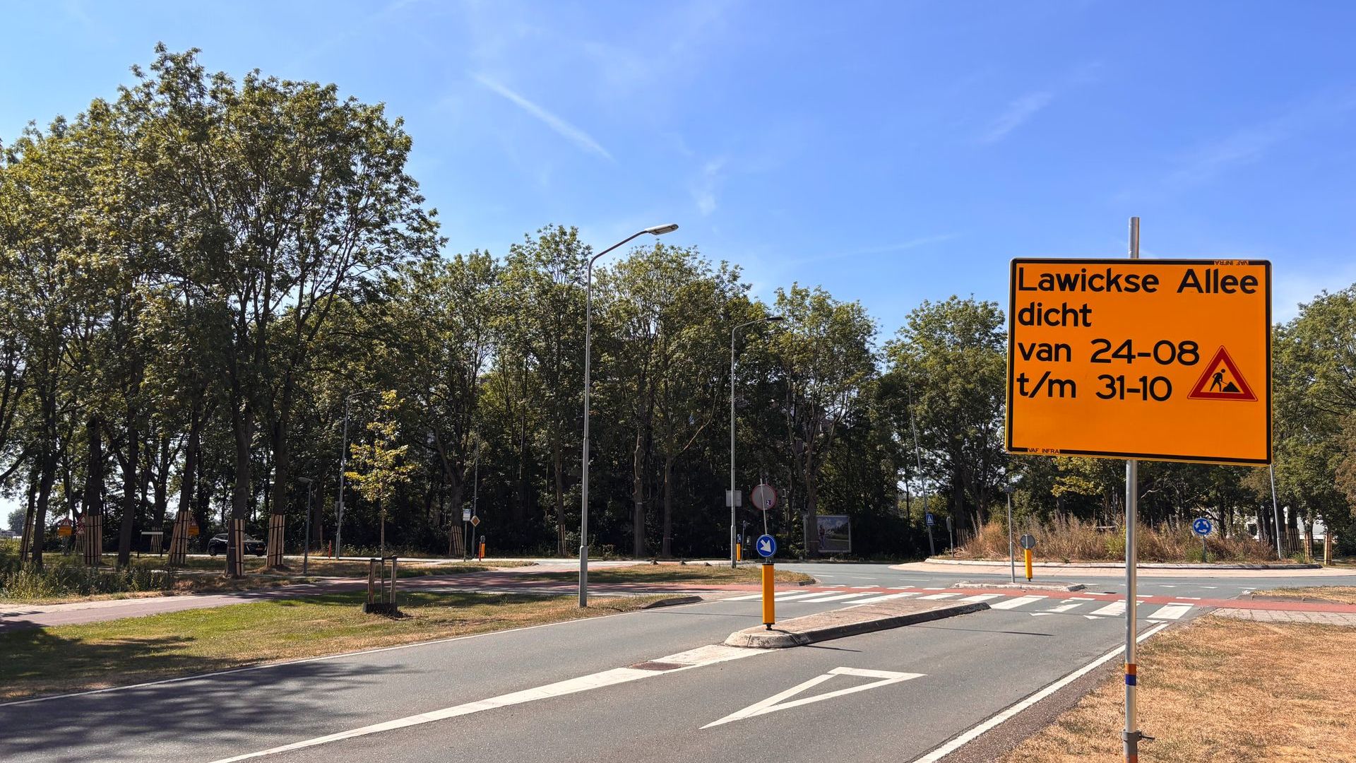 Lawickse Allee in Wageningen vanaf 24 augustus twee maanden dicht